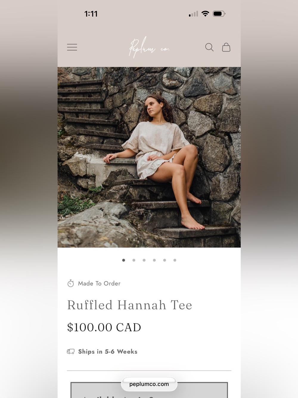 Ruffled Hannah linen tee